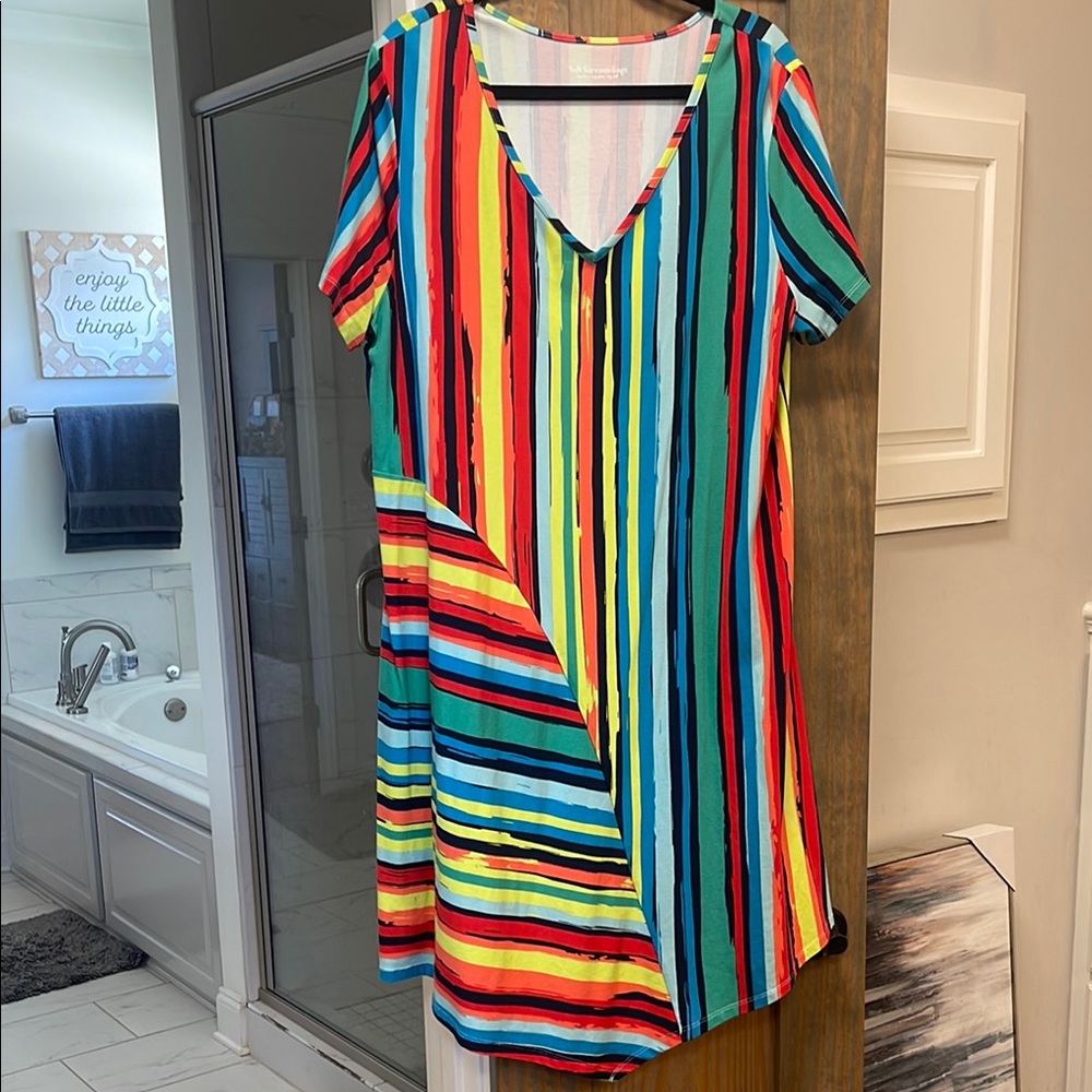 Colorful Striped Dress